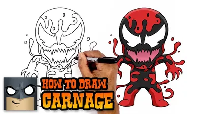 How to Draw Carnage | Art Tutorial - YouTube