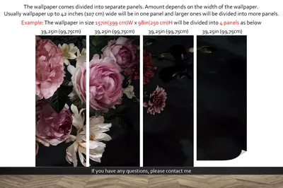 Купить винтажные обои с цветочным рисунком и фотообоями с ботаническими цветами онлайн в Индии — Etsy