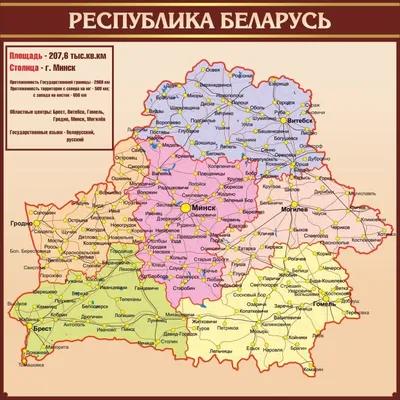 Деревянная карта Беларуси (области и районы) №11 - КОРЕКС