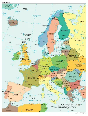 Швеция карта Европы - карта Европы Швеция (Северная Европа - Европа)