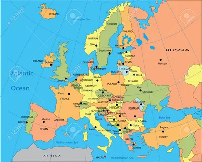 Карта Европы настенная, 143х102см - купить с доставкой по выгодным ценам в  интернет-магазине OZON (491271303)