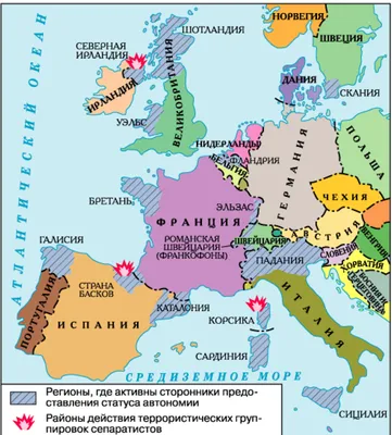 Карта Европы в виде пазлов из дерева для игры и учебы - 3Д БРТ