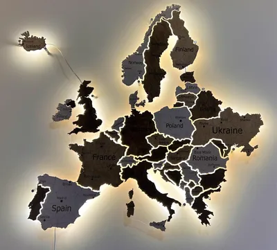 Настенная карта Политическая карта Европы 1:4,3 млн - купить в Москве оптом  и в розницу в интернет-магазине Deloks