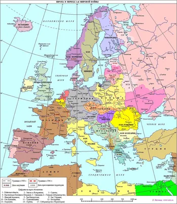Карта Европы политическая. Купить в Карты.ру