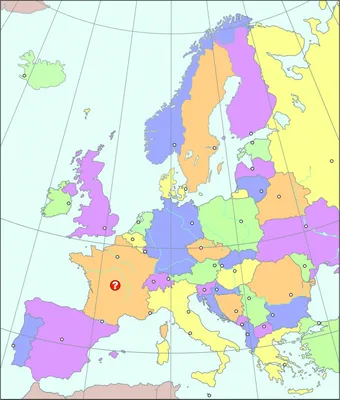 Карта Европы - политическая М1 : 6 500 000, 100 х 70 см, папір, ламинация  купить в Час-Пик