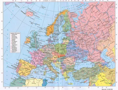 Карты Европы | МЕРКАТОР