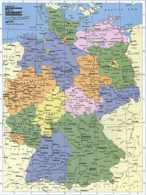 Немецкая карта Германии политическая | Карты Германии