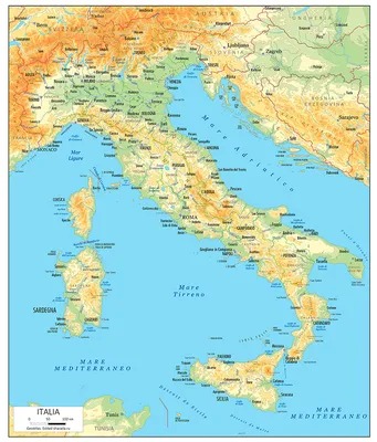 Карта железных дорог Италии /  / Страны / Италия / Карты
