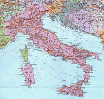 Карта Италии на русском языке | Городские легенды