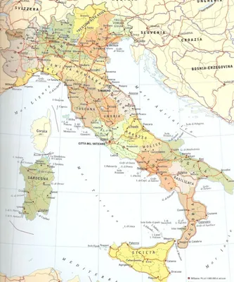 Италия 🇮🇹 Карта Италии