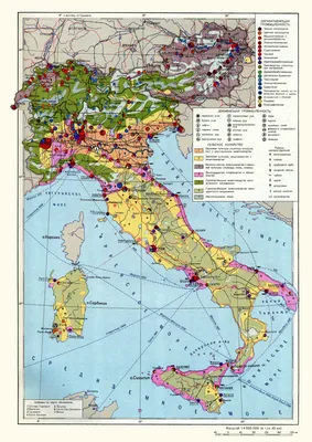 Италия транспортная карта - карта Италии транспорт (Южная Европа - Европа)