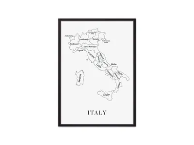 Woodenmap - Карта Италии №1