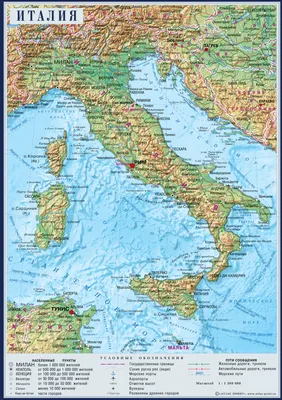 Карта Италии — раскраска для детей. Распечатать бесплатно.