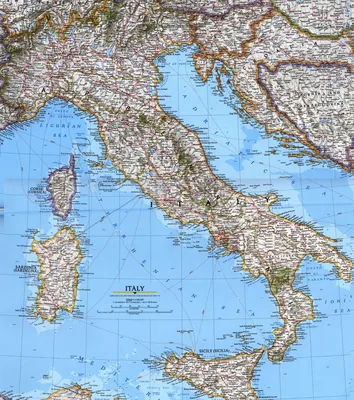 Туристическая карта Италии - карта Италия туризм (Южная Европа - Европа)