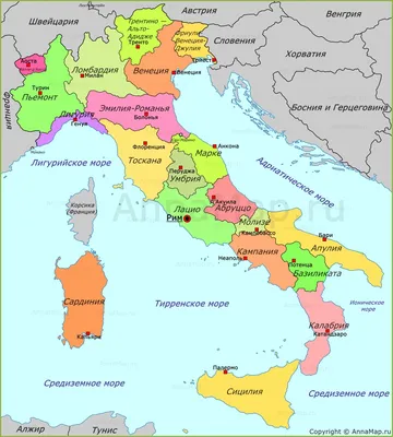Карта Италии на итальянском языке, , КАРО купить книгу 978-5-9925-1161-1 –  Лавка Бабуин, Киев, Украина