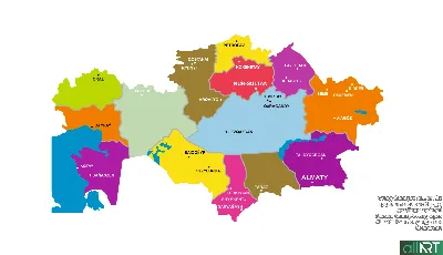Карта Казахстана на латинице [CDR] – 