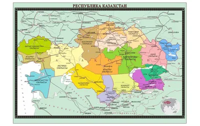 Kazakhstan Map. Cities, Regions. Vector Stock Illustration - Illustration  of blue, land: 180161828