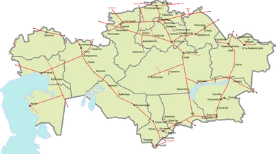 Қазақ тіліндегі Қазақстан Картасы, карта Казахстана на казахском в векторе  [CDR] – 