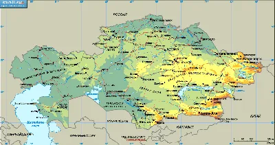 карты : Карта Казахстана. | Казахстан | Туристический портал 