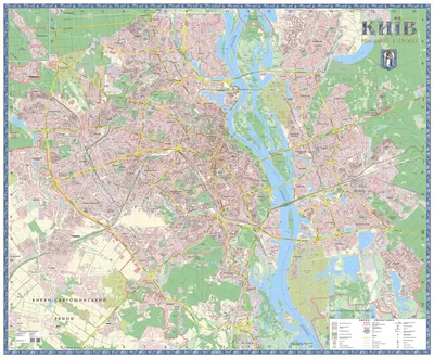 Купить картину Карта Киева – Карты на стену в Киеве, доступная цена в  Украине: фото, описание | Интернет-галерея «Print4you»