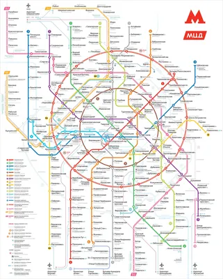 Перспективная карта метро Москвы и МЦД до 2030 года