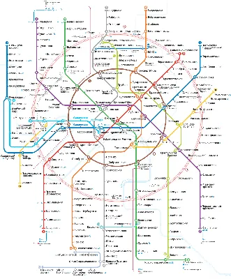 Карта московского метро и МЦК 2016-2018 года — 