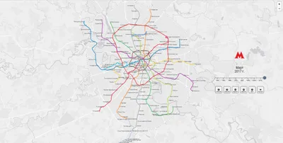 Схема линий московского метро — 2019