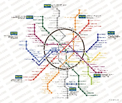 Карта метро Москвы 2018