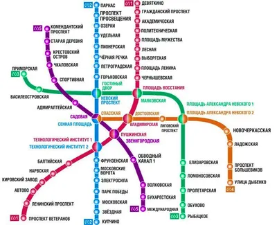 Карта метро Санкт-Петербурга - интерактивная схема метрополитена с расчетом  времени