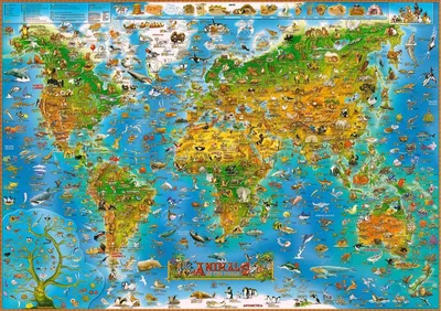 Игра магнитно-маркерная "Карта мира для малышей. Животные" (европодвес)  купить по оптовой цене от производителя