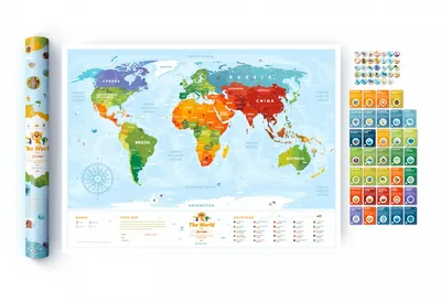 Обзорная карта мира "Для детей" купить по низкой цене. Интернет магазин  .