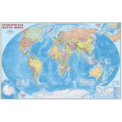 Политическая карта мира с флагами