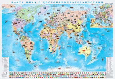 Карта мира с животными 10271-P