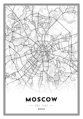 Map of Moscow – подробная карта Москвы на английском языке (detailed map of  Moscow in the English language) | RUS Maps | Все карты России в одном месте