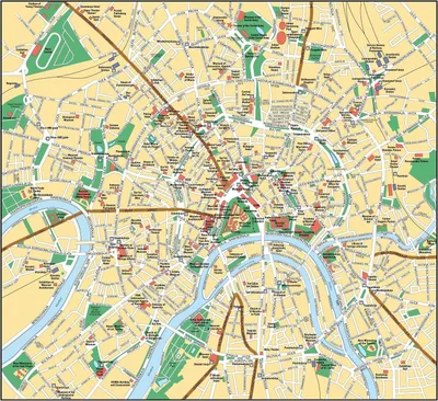 Карта Москвы (Россия) на русском языке, расположение на карте мира с  городами, метро, центра, районов и округов