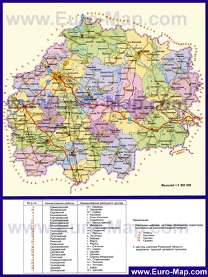 Карта рязанской области картинки