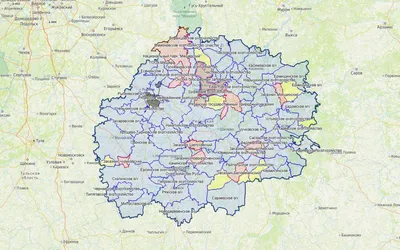Рязанская область 1959 года - картинка карты 6705x5720