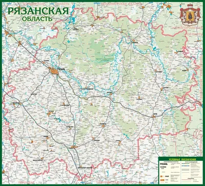 Рязанская область 1957 года - картинка карты 5366x4703