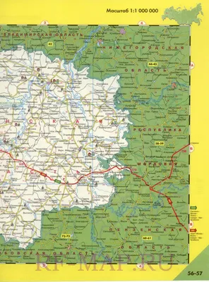 Рязанская область на карте России с городами и деревнями показать со  спутника