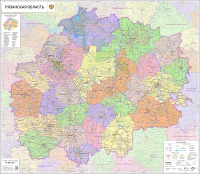 Рязанская область. Карта муниципального устройства - Россия и регионы -  Бесплатные векторные карты | Каталог векторных карт