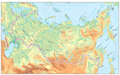 Изготовление карты России с федеральными округами - MAPPRINT