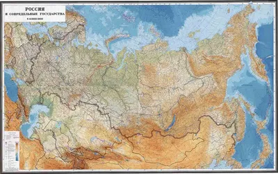 Карта России с присоединенными территориями, настенная.  Политико-административная, ламинированная, 1,6 х 1,2м. | Не указано -  купить с доставкой по выгодным ценам в интернет-магазине OZON (879919253)