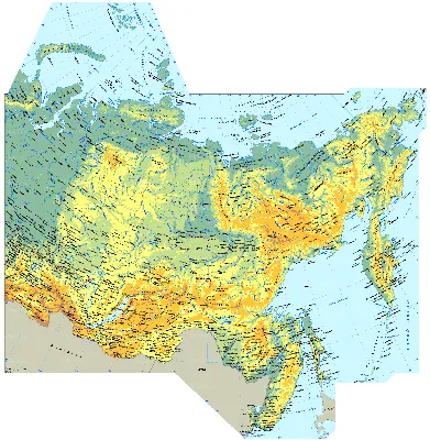 Карта Восточной части России