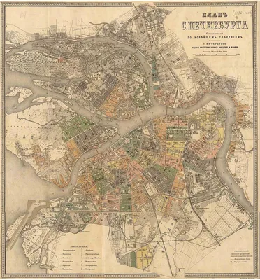 Настенная карта Санкт-Петербурга