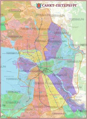 Подробная карта Санкт-Петербурга. Карта гостиниц. Карта метро, транспорта  Санкт-Петербурга.