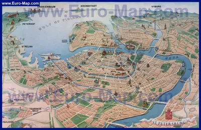Карта Санкт-Петербурга купить с доставкой — Mapny