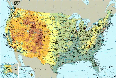 Политическая Карта Сша Цветная Векторная Карта Государственной Границей  Векторное изображение ©Fourleaflovers 394369272