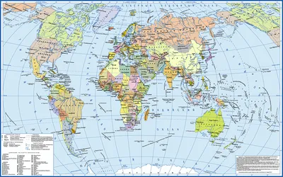 Фотообои Карта мира на Английском купить на стену • Эко Обои