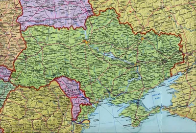 Физическая карта Украины и соседних стран. Границы Украины и соседних  стран, основные города и автодороги на карте. | UA Maps | Все карты Украины  в одном месте