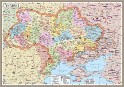 Физическая карта Украины 145х100 купить у производителя - "Краина стендов"